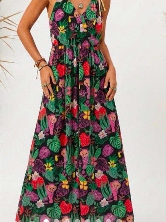 Betsey Johnson Dresses & Skirts - Betsey Johnson - Tropical Leopard Print Maxi Dress